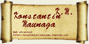 Konstantin Maunaga vizit kartica